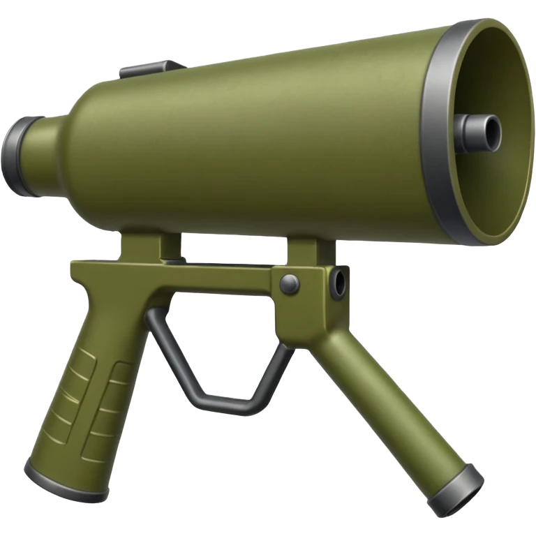 olive colored two-handled bazooka emoji