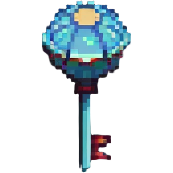 pixel art key item from video game emoji