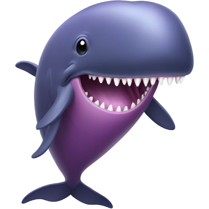 purple sperm whale with open mouth emoji