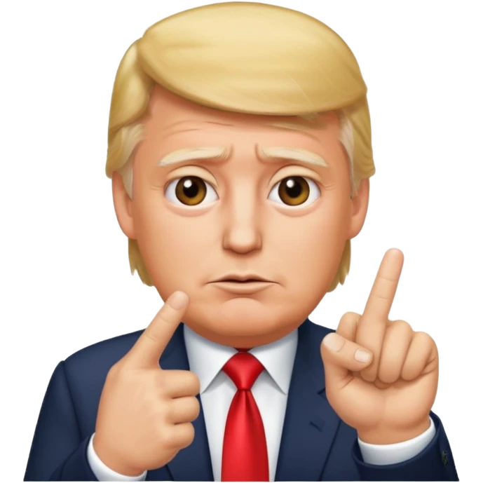 Trump shows the finger  emoji