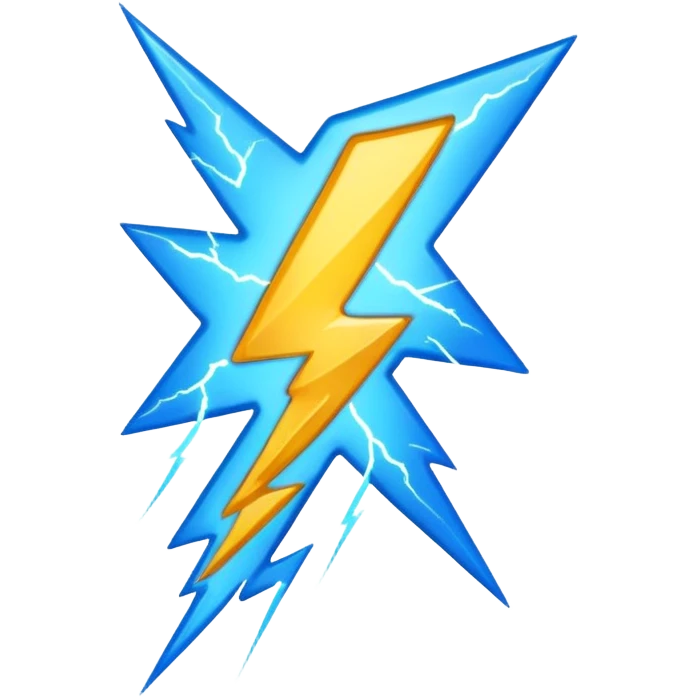 blue bolt emoji