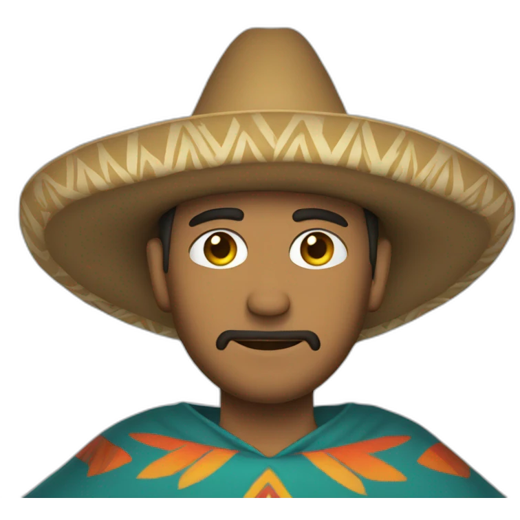 man wearing poncho and sombrero emoji