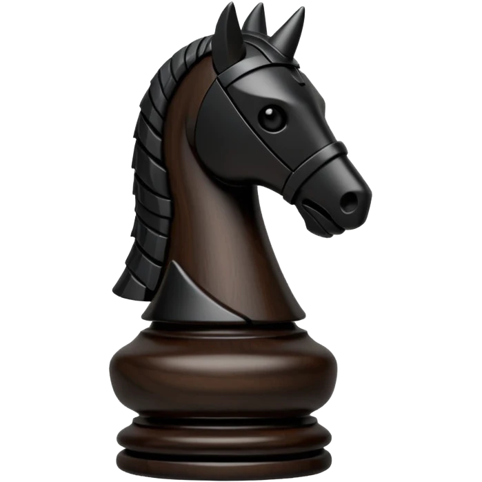 black chess pieces, knight piece emoji