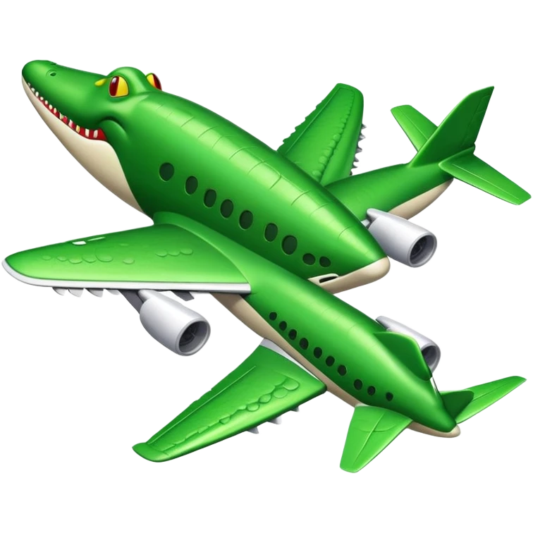 Un avión con cabeza de cocodrilo  emoji