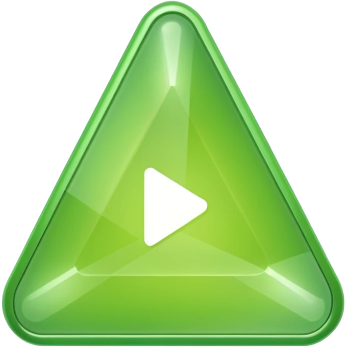 All solid Light green triangle play button  emoji