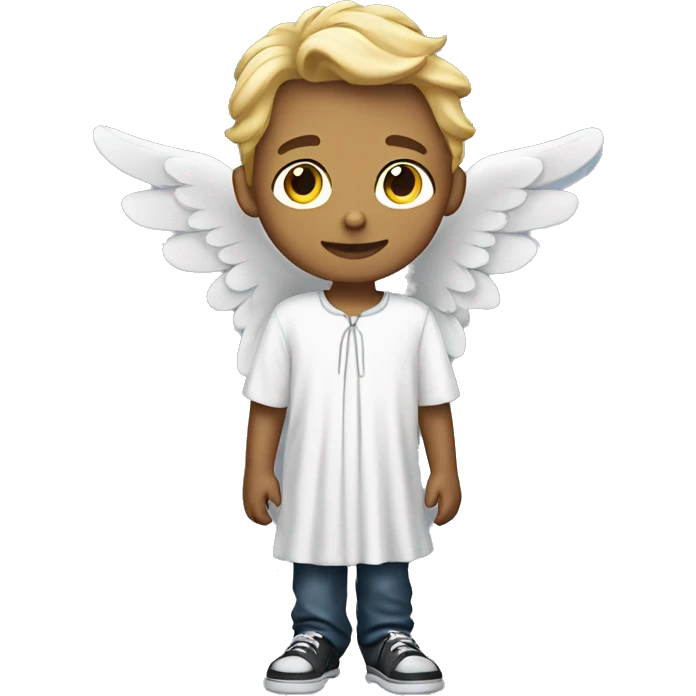 an angel boy in the digital world  emoji