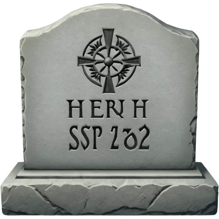 ein Grabstein mit: Hier ruht die SVP 1971 - 2025 emoji