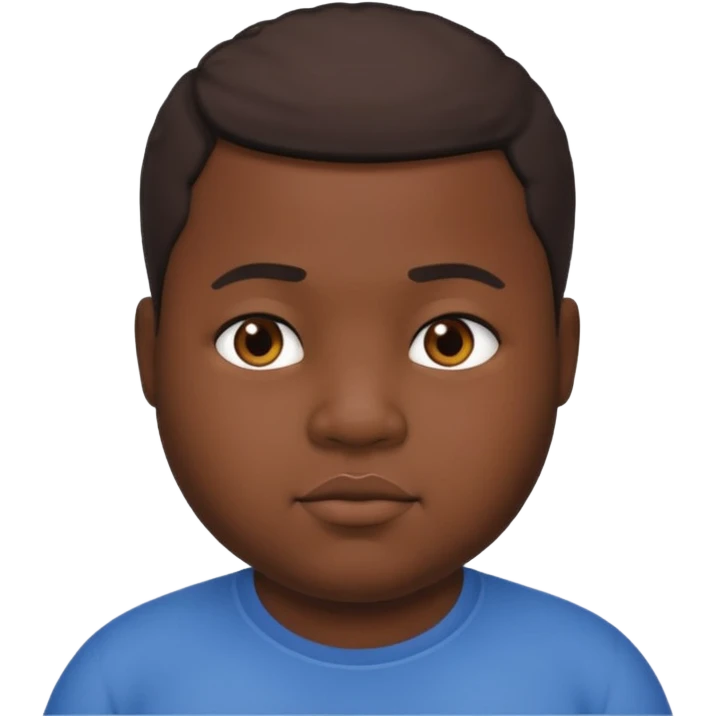 a black african guy that's a bit chubby and has a little hair emoji