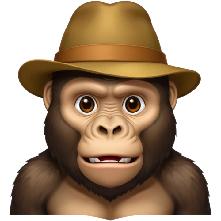 Gorrila wear hat emoji