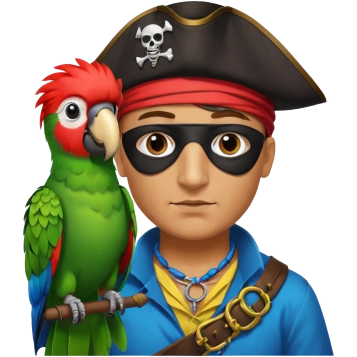 pirate and parrot emoji