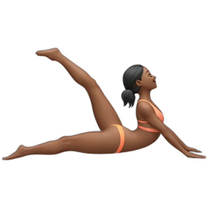 bikini-woman-akarna-dhanurasana emoji