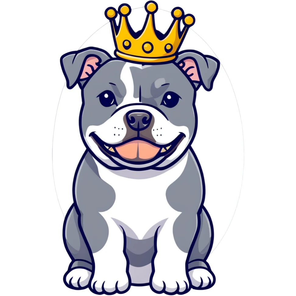 American bully with crown  emoji