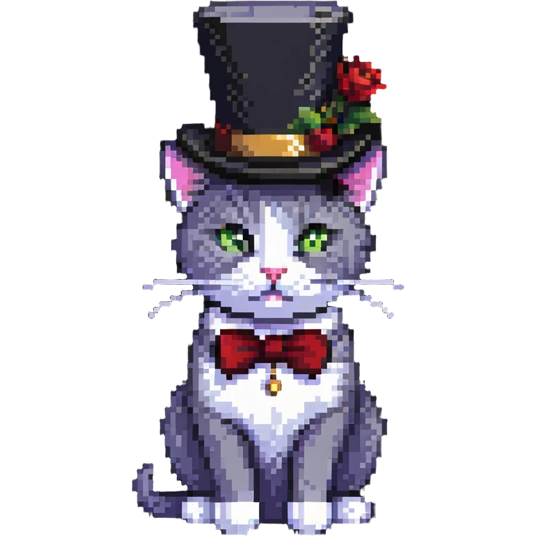 cat with a tophat emoji