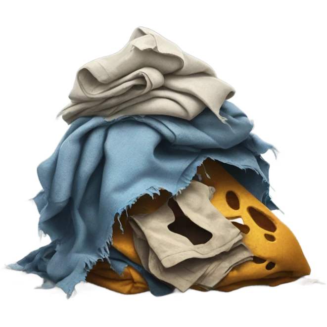 pile of ripped rotten clothes emoji