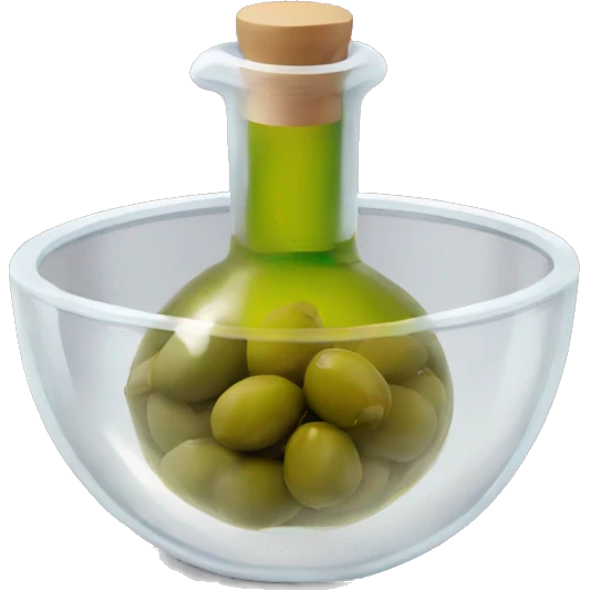 olive oil in a clear bowl emoji