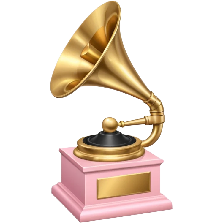 light pink Grammy trophy emoji