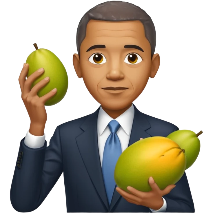 Barack obama holding mangoes emoji