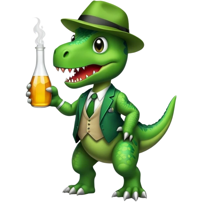 Dinosaur gangster emoji