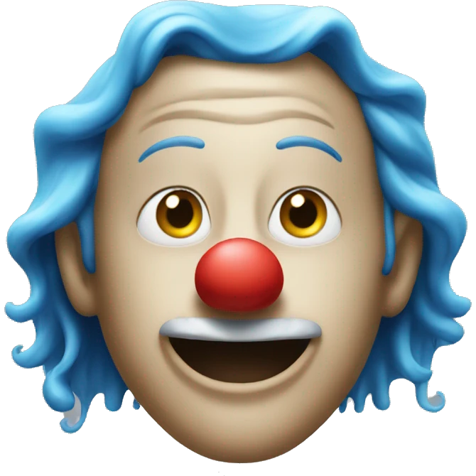 Water and clown emoji
