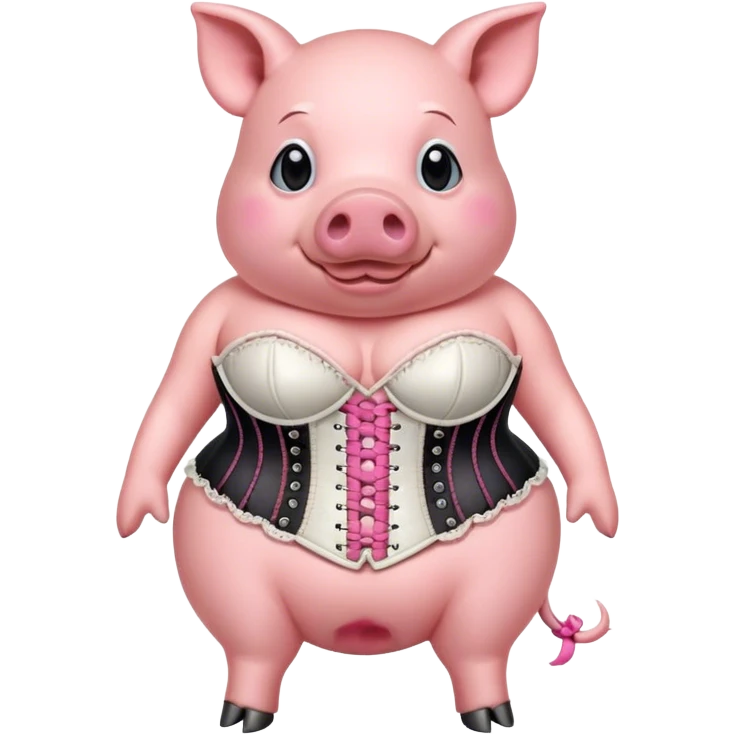 Pig in corset emoji