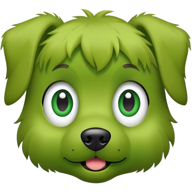 Perro verde emoji