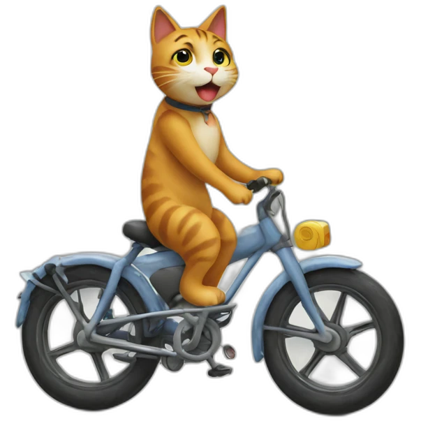 a cat on a bike emoji