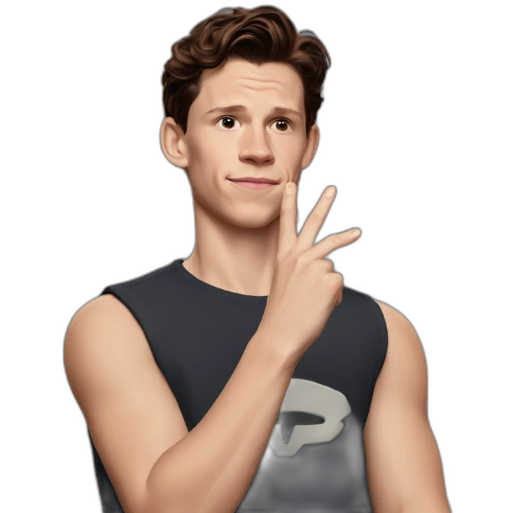 Middle finger Tom holland emoji