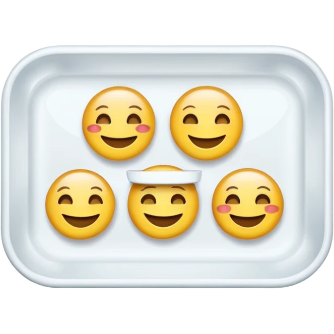 cartoon aligner tray, lighthearted emoji style emoji