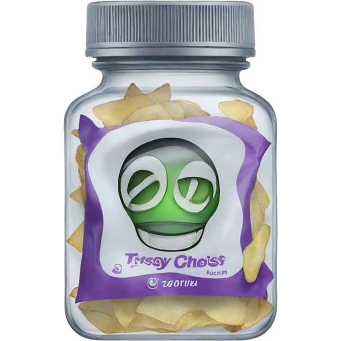 crispy chips on white table emoji