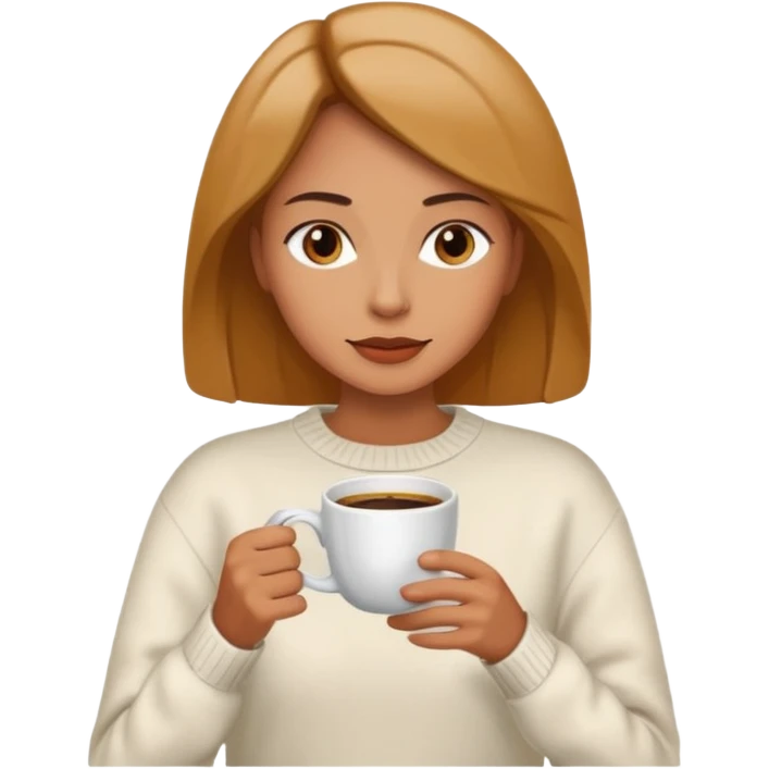 woman drinking coffee emoji