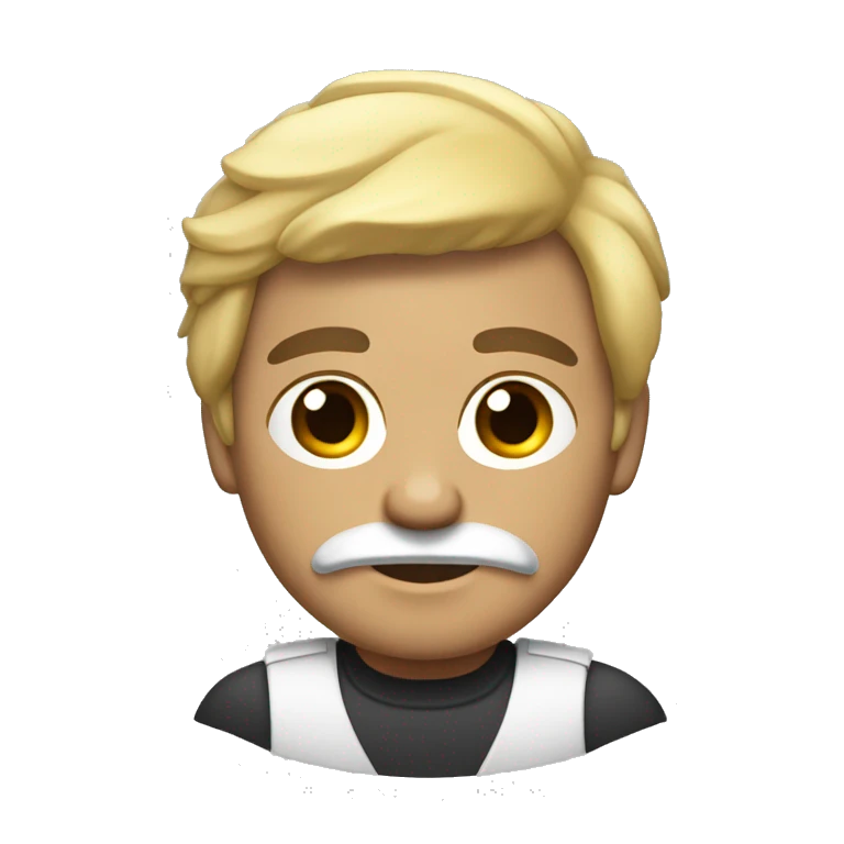 Hombre backebolista de piel clara y pelo blanco  emoji