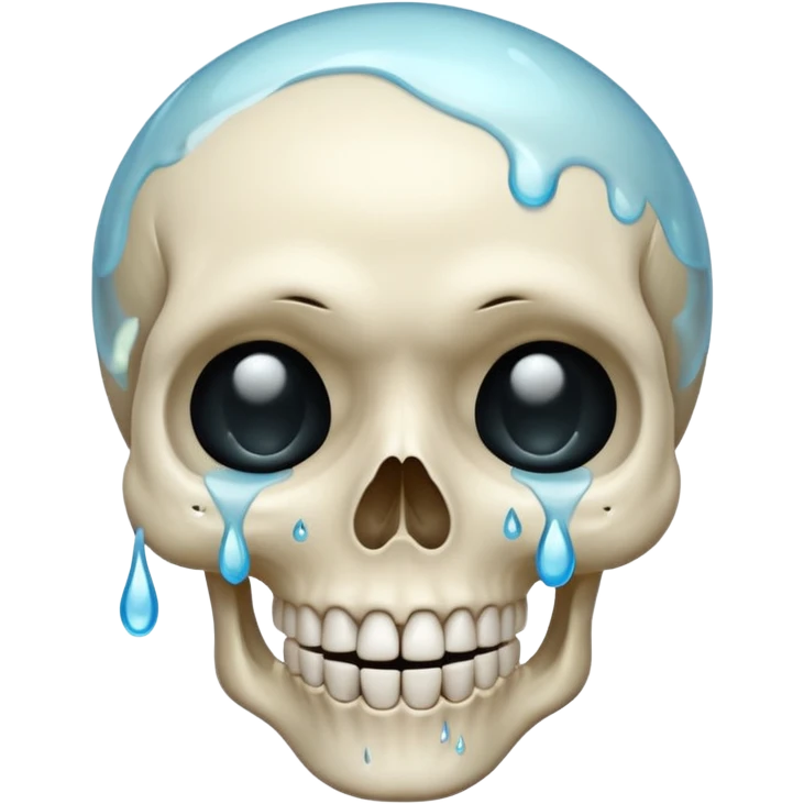 Laughing skull with tears emoji