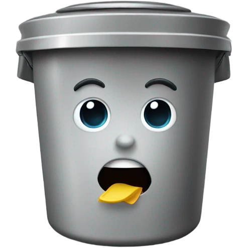 cute trash can emoji