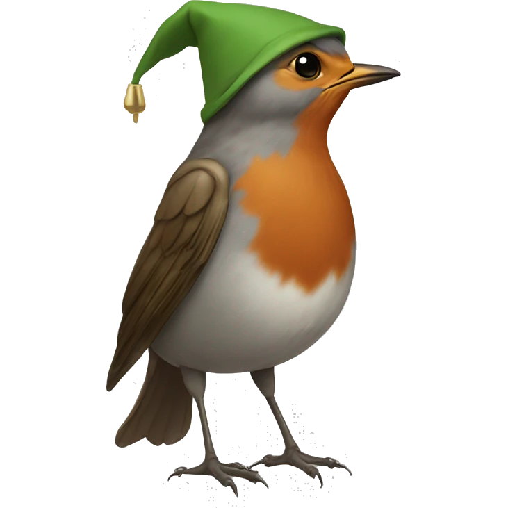 European robin with hood emoji