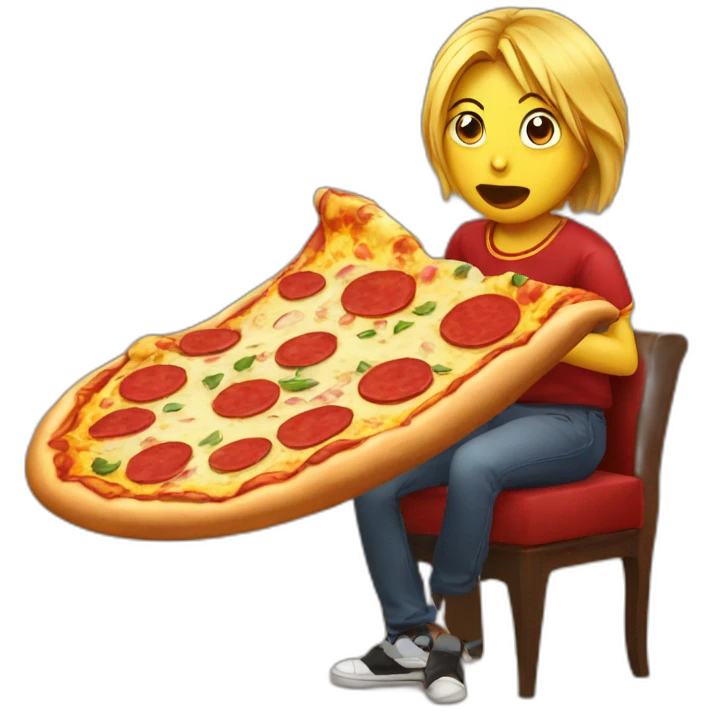 Malien eat pizza emoji