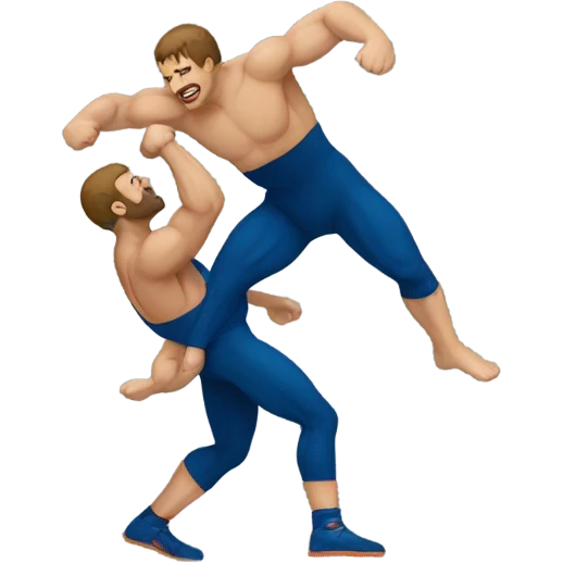 2 men wrestling  emoji