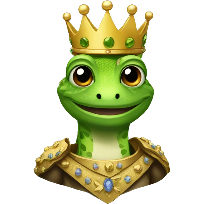 a gecko as an King emoji