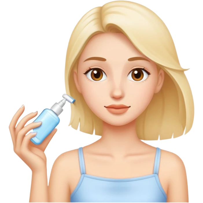 Girl doing her skincare emoji