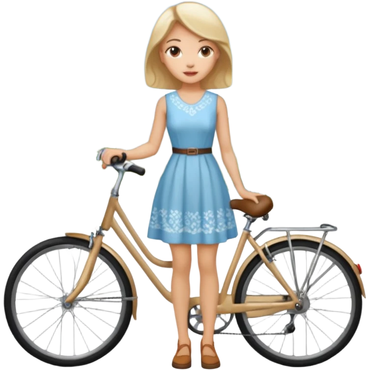 Lady with bicycle emoji