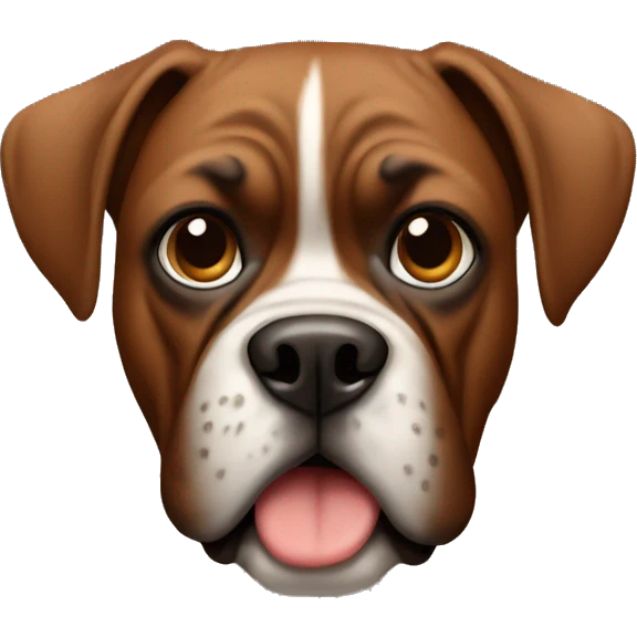 Boxer dog all Brown emoji