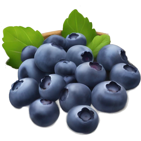 yoghurt bowl with blueberries emoji