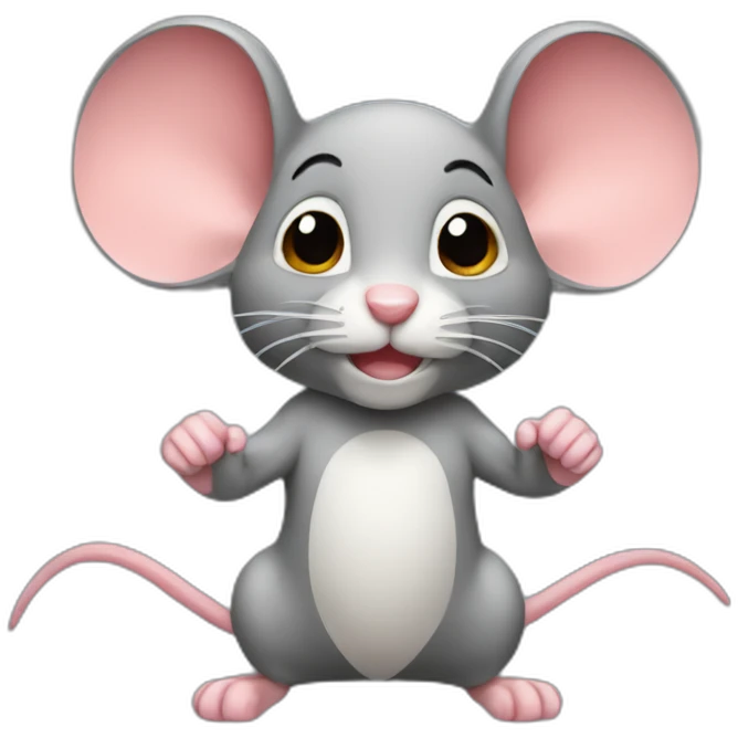 Mouse with muscles emoji