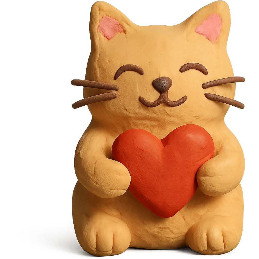 cat with a heart emoji