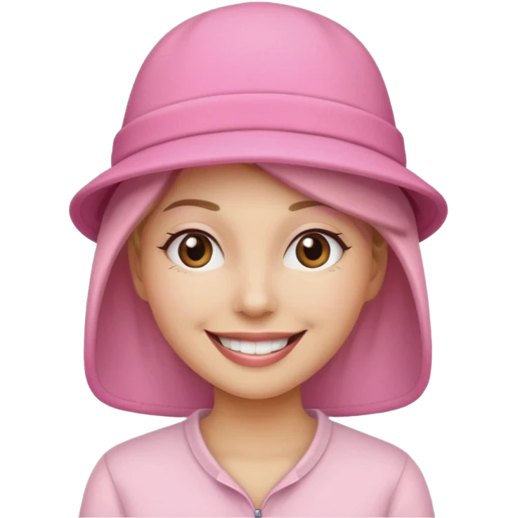 woman with pink hat emoji