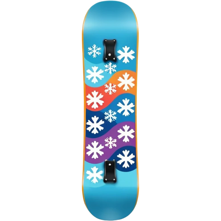snow board,colorful, negative: character. emoji