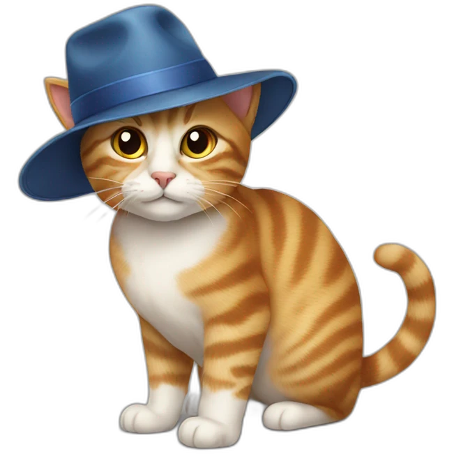 cat, hat emoji