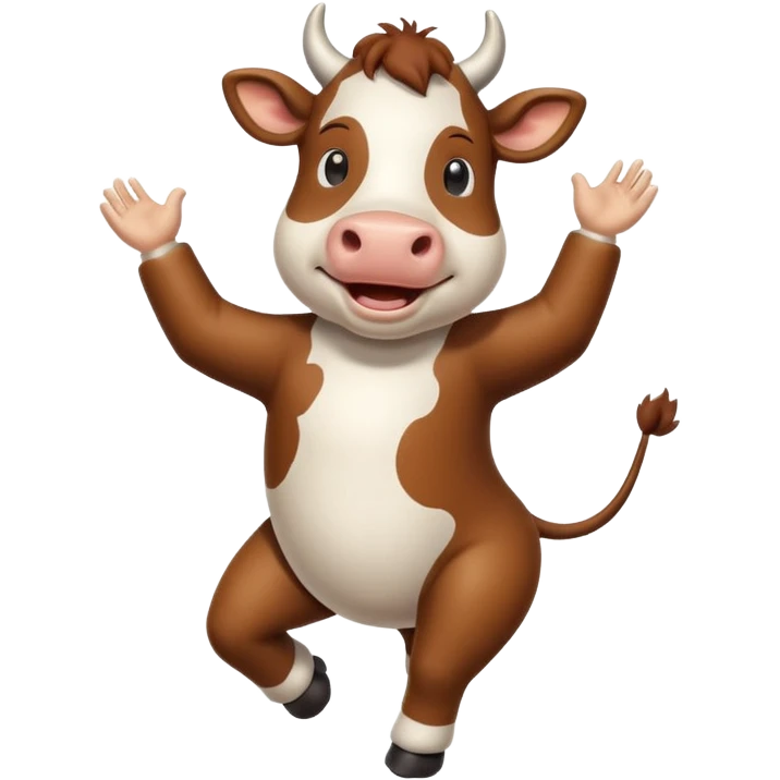 a dancing cow emoji