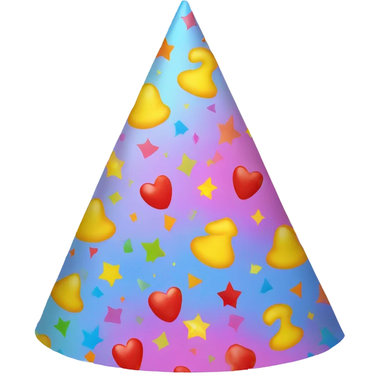 1 colorful birthday party hat emoji