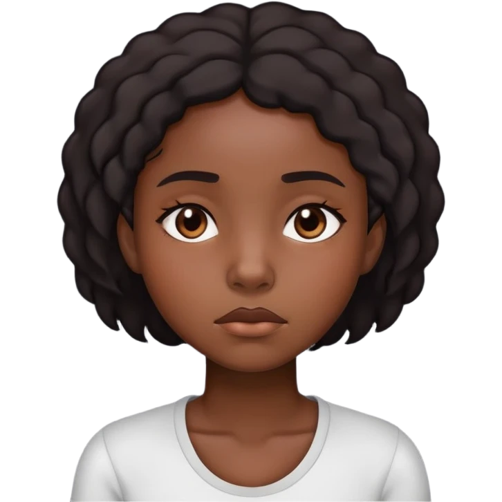 Black girl tired emoji