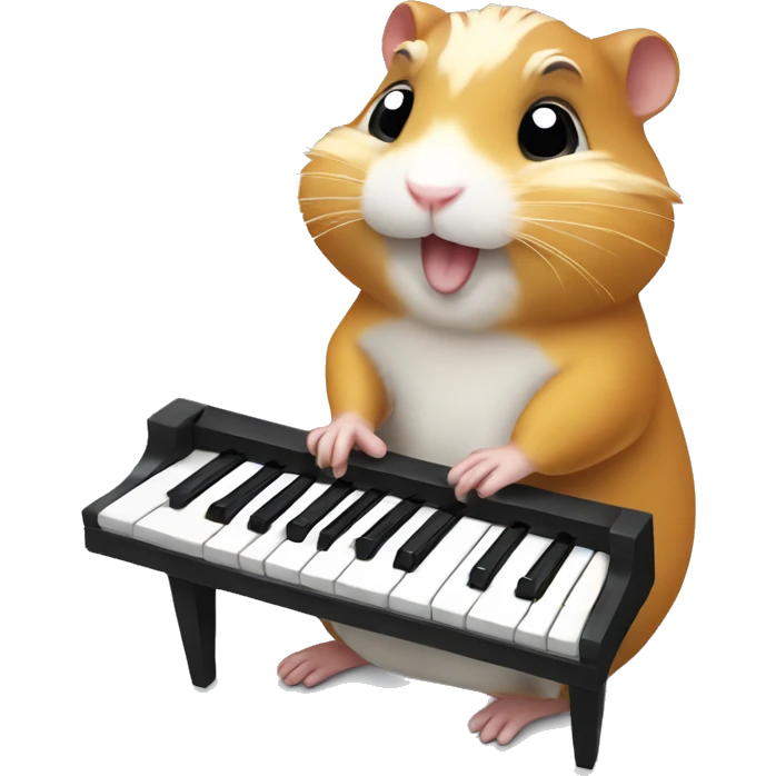 Hamster play piano  emoji